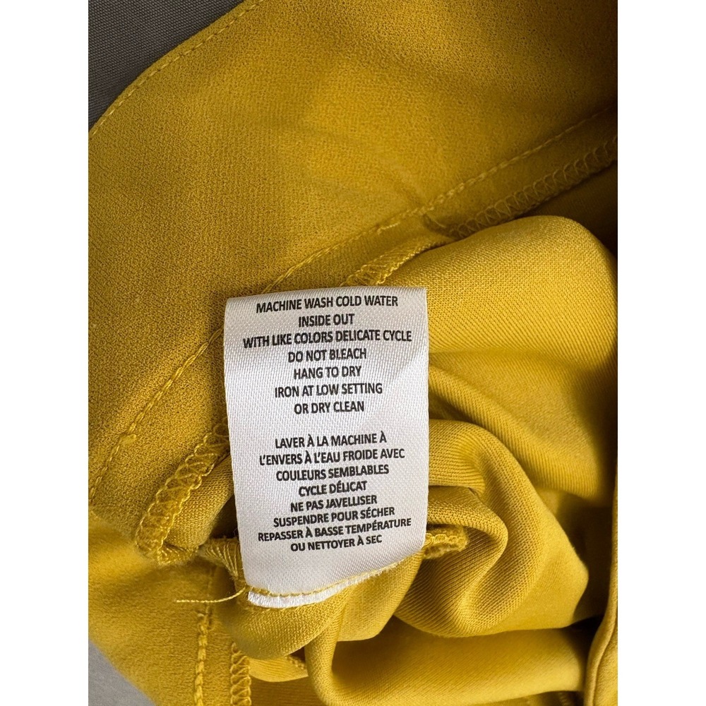 Jules & Leopold Mustard Yellow Women's Cropped Button-Accent Pants Size M - Picture 12 of 12